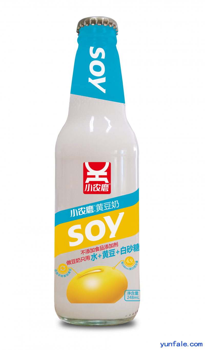 豆奶饮品贴牌248ml24玻璃瓶加工厂家OEM