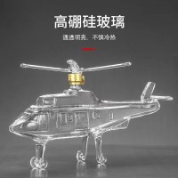 河间华企飞机酒瓶高硼硅玻璃酒瓶异形玻璃工艺酒瓶高档大容量酒瓶