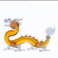河间华企十二生肖龙酒瓶高硼硅玻璃工艺酒瓶异形玻璃艺术酒瓶