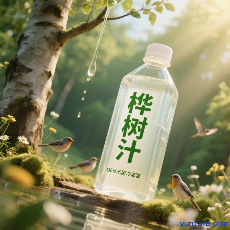 桦树汁代加工无菌冷灌装PET瓶